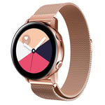 Samsung Galaxy Watch Active milanese klockarmband i rostfritt stål - Roséguld