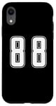 iPhone XR White Number 88 Team Junior Sports Numbered Uniform Case