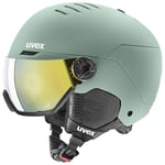 uvex Unisex-Adult, wanted visor ski helmet, oxid green matt, 58-61 cm