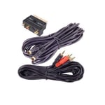5M PC LAPTOP TO TV CABLE KIT S-VIDEO 3.5MM 2 RCA SCART