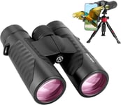 12x42 High Definition Binoculars for Adults with Universal Phone Adapter - Supe