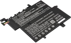 Kompatibelt med Asus VivoBook R207NA-FD072R, 7,6V, 4900mAh