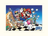 Pyramid International Super Mario Bros. 3 (Art) -Mounted Print Memorabilia 30 x 40cm, Paper, Multicoloured, 30 x 40 x 1.3 cm