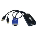 TRIPP LITE USB (2) Server Interface Unit Virtual Media KVM Switch HD15 USB RJ45 - tastatur / video / mus / USB-adapter