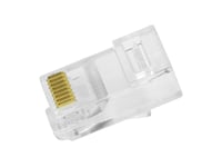 Logilink Modulär Rj45-Kontaktsats Cat.6, Oskärmad Transparent, Utp, För Kablar Med Max 6,5 Mm Ytterdiameter - 1 St (Mp0027)