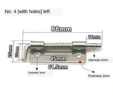 Loquet de 2,2 de baril de sécurité en métal à ressort en acier inoxydable,loquets à ressort argentés,charnières d'armoire de porte,quincaillerie pour la maison - Type 4-hole-L #A