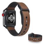 Apple Watch Series 6 / 5 40mm tyylikäs nahkakellon ranneke - Ruskea Brown