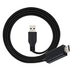 cablecc Convertisseur d'évier HDMI USB 3.0 mâle vers HDMI mâle pour ordinateur de bureau, ordinateur portable, PC 1080p 1,8 m