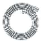 GROHE VitalioFlex Metal - Shower Hose 1.75 m (Tensile Strength 50 kg, Pressure Resistance Up to 5 Bar, Heat Resistance 70°C, Universal Connection G 1/2'' x 1/2''), Chrome, 27503001