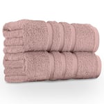 GC GAVENO CAVAILIA Large Towels Bath Sheet 2 Pack - 100% Egyptian Cotton Towels Jumbo Bath Sheet - Highly Water Absorbent & Quick Dry Extra Large Towels - Easycare & Durable - Blush Pink