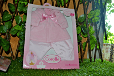 vetement neuf poupee corolle baby doll 42/44 ensemble rose nuit cintre rose**