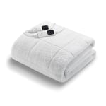 Double Dual Control Dreamland Scandi Heated Sherpa Underblanket Full Bed 16696 