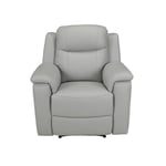 Vente-unique Fauteuil relax EVASION en cuir - Gris clair