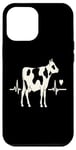 Coque pour iPhone 12 Pro Max Vache Heartbeat Animal Lover Farm