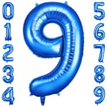 OFFCUP Ballon Chiffre 9 Bleu | Ballon Anniversaire 9 An 101cm | Numéro de Ballon | Décoratif Ballon | D'hélium Decoration Anniversaire Fête Vacances Ans Anniversaire