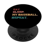 Eat, Sleep, NY Baseball, Repeat - Fan de baseball New York PopSockets PopGrip Interchangeable