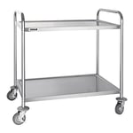 Vogue 2 Tier Clearing Trolley Large 860X535X930mm Stainless Steel Catering