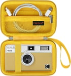 Étui de Voyage pour Appareil Photo Kodak Ektar h35 / h35n / M35 / F9 / m38 Demi - Cadre, Sac pour Appareil Photo Fool, Poche zippée en Maille pour Film, Jaune