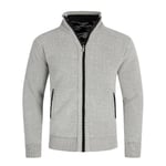 Allthemen Gilet Cardigan Homme Col Montant Veste Laine Knitted Sweater Grosse Maille 5 Couleurs Gris Clair XL