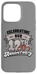 iPhone 15 Pro Max 12th Wedding Anniversary Celebrating 12 Years Matching Gift Case