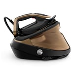 Tefal GV9820G0 High Pressure Steam Generator Iron with Smart LED Light, 750g/min Steam Boost, 9 Bar Pressure, Horizontal and Vertical Steaming, GV9820 Pro Express Vision, Black & Gold