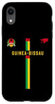 Coque pour iPhone XR Drapeau Guinée-Bissau, carte silhouette, emblème national