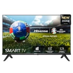 Hisense 40 Inch Smart TV 40A4NTUK - FHD Resolution, Natural Colour Enhancer, DTS Virtual:X & Dolby Audio, AI Sports Mode, VIDAA OS with Youtube, Netflix and Disney+ and Freeview Play (2024 Model)