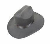 BLACK WIDE BRIMMED COWBOY STETSON FANCY DRESS HAT