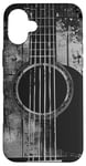 Coque pour iPhone 16 Plus Guitare acoustique, vintage, vieilli, musique rock & roll