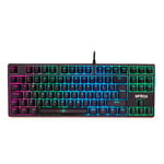 SPYCO Challenge KE-112, Mechanical Gaming Keyboard, LED RGB Backlight, 87 Keys with ABS Keycaps, Outemu Brown Switches, Complete Anti-Ghosting Key Configuration