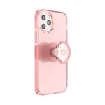 PopSockets: PopCase Phone Case for iPhone 12 / 12 Pro with a Repositionable PopGrip Slide Phone Stand and Grip with a Swappable Top - Peachy