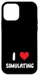 Coque pour iPhone 12 mini I Love Simulating - Simulateur de jeux vidéo pour jeux vidéo sur PC