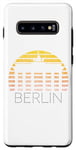 Coque pour Galaxy S10+ Berlin Skyline Allemagne Retro Vintage Sunset I Love Berlin