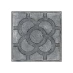 Carrelage sol / mur effet ciment motif fleur gris 20x20 cm WORLD STREETS ACORN GRAFITO