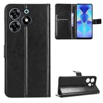 Tecno Spark 10 Pro Case [Wallet Case] [Kickstand] [Card Slots] [Magnetic Flip Cover] Compatible with Tecno Spark 10 Pro Smartphone(Black)