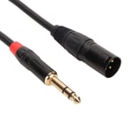 Xlr Male To Trs Cable 1/4In Balanced 6.35Mm For Electric Guitar Tuner Mic