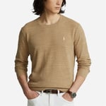 Cotton-Linen Crewneck Sweater - Vintage Khaki