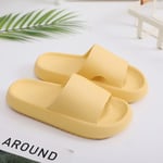 Lätta tofflor Comfort Casual tofflor med öppen tå plattform strandsandaler Yellow 40-41