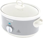 SALTER Retro Slow Cooker - Cream & Grey, Cream,Silver/Grey