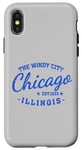 Coque pour iPhone X/XS Vintage Retro Love Chicago Illinois Windy City est une ville créée en 1833