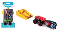 FLYPOP'S - Auto Catapulte avec Tremplin - Mini Véhicule - 022884 - Couleurs et Modèles Assortis - Plastique - Jouet Enfant - Cadeau - Accessoires - Voiture - Cascade - Saut - 6 cm À Partir de 3 Ans