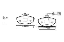 Bromsbelägg Remsa - VW - Passat, Caddy, Golf iii, Golf ii, Corrado. Audi - A4, 100, 80, Coupe, 200, Quattro