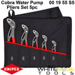 Knipex Cobra® Water Pump Pliers Set Tool Roll 5 Piece 125 to 300mm 00 19 55 S5