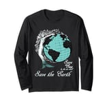 Save the Sea Ocean Vintage Mermaid Earth Day Souvenir Long Sleeve T-Shirt