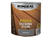 Ronseal Quick Drying Decking Stain Rocky Grey 2.5 litre RSLQDDSRG25L