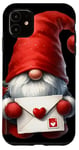 Coque pour iPhone 11 Valentines Gnome Dad Heart Love Letter For Valentines Day