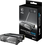 SPATIUM M580 PCIe 5.0 NVMe M.2 4TB FROZR - Disque SSD Interne 4 to avec radiateur, PCIe 5.0 NVMe M.2, Lecture 14100 MB/s & Écriture 12600 MB/s, 3D NAND, Garantie 5 Ans (3000 TBW)