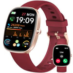 Montre Connectée Homme Femme avec Appels Bluetooth, Smartwatch Moniteur de Sommeil/Tension Arterielle/Podometre/Cardiofrequencemetre/GPS de 100+Sports, IP68 Etanche Bracelet Connecté pour Android iOS