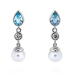 Orphelia - Boucles d'oreilles pendantes - Argent 925 Topaze - ZO-7498