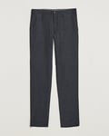 Canali Slim Fit Washable Flannel Trousers Charcoal